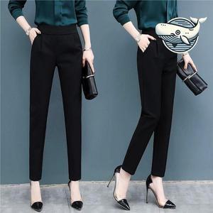 [기타]여성바지 슬림핏 스판 새틴 팬츠 쫀쫀 허리 밴딩 블랙