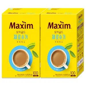 맥심 모카골드 제로슈거 커피믹스 100Tx2개
