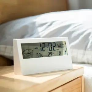 스탠드 날씨온도 디지털 탁상시계 전자 알람시계