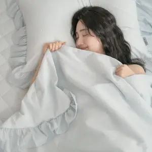 [아망떼]릴리 스노우 시어서커 리플 프릴 여름 차렵이불 패드세트K 5color