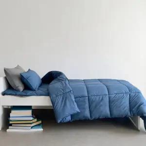 플로티나 차렵이불 세트 4P - 싱글 네이비 향균 사계절 침구 폭신 포근