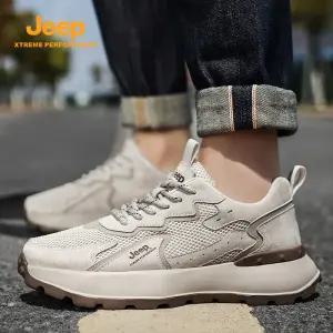 JEEP 지프 여름 남성 통기성 메쉬 신발 두꺼운 밑창 캐주얼 스포츠화