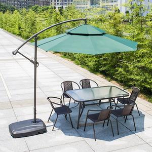 6인용 야외 테이블 인용 패키지 의자 세트 파라솔테이블