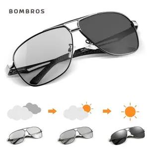가벼운 변색 보잉 편광 선글라스 야간 운전 실버블랙