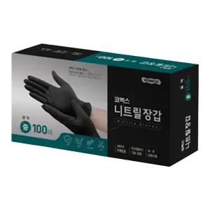 코멕스 니트릴장갑 블랙 M(중) 100매