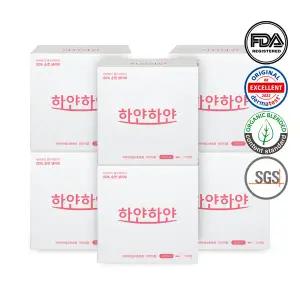 하얀하얀 100% 순면 생리대 중형 10P×6팩