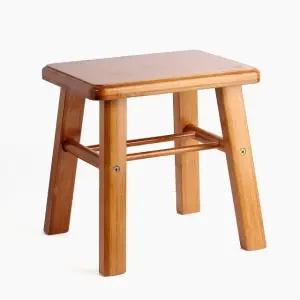 간이의자 원목 간이 화장대 사각 보조 스툴 낮은 의자 (WFJH964)
