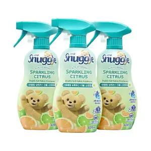 스너글 섬유탈취제 스파클링 시트러스 더블 소프트 470ml 3개팩