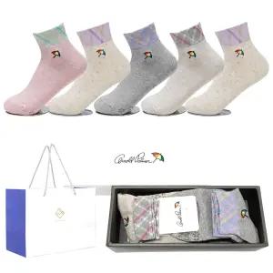 [아놀드파마]아놀드파마 미끄럼방지 여자양말선물세트 5족구성 AP6604 면양말