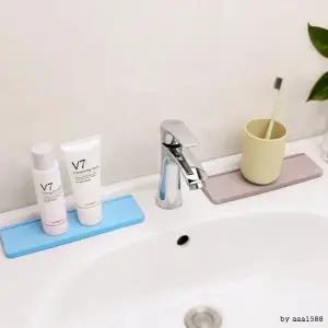 규조토 사각 트레이 칫솔꽃이 비누받침 욕실선반