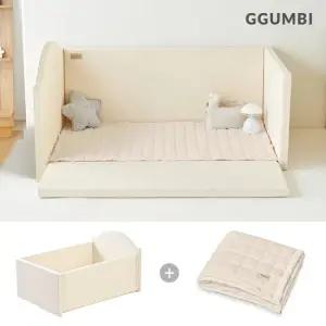 60cm 하이가드 아기 범퍼침대 특대형)+전용 논슬립 순면 패드 세트