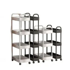 틈새 슬라이딩 슬림 세탁실 레이어 선반 이동식 다용도 주방 3단 수납장 욕실 모듈