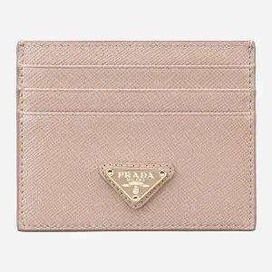5F 1MC025 QHH F0236 사피아노 트라이앵글 카드 케이스 베이지 핑크