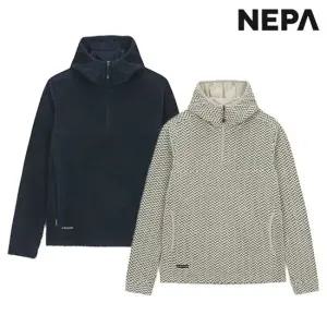 겨울용 남여공용 패스파인더 패턴 플리스 하프 집업 기모 후드 티셔츠 - 7KF6003