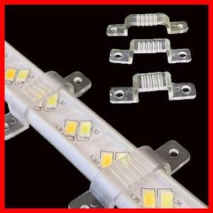 플라스틱 RGB LED 네온 스트립 라이트 버클 고정 클립 11MM 18 15mm LED 마운팅 클립 플렉시블 리본 벽 램