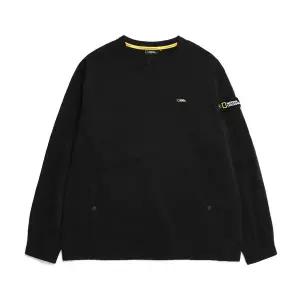 [내셔널지오그래픽] N231USW080 우븐 트레이닝 맨투맨 CARBON BLACK