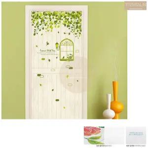 아이보리 나무 무늬 디자인 이미지 장식 데코 그림 현관문 시트지 업소용