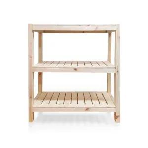 파인 우드렉 3단 선반 800 DIY 원목 모듈 선반 정리 선반/받침대/화분/신발장/신발/지지대/거실/정리대