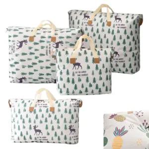 코팅 방수 이불 가방 1p 파우치 수납 정리 여행 의류 방습 손잡이 보관 사슴 옷