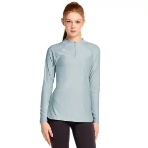 [테슬라][한정특가] 여성 쿨링 자외선차단 트레이닝 쿼터 집업 티셔츠