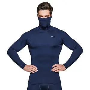 [테슬라][한정특가] 사계절 자외선차단 언더레이어 안면마스크 터틀넥 긴팔