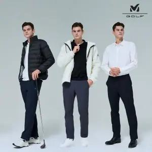 [하프클럽/밀레 골프]밀레골프 25FW 트리코트 하이스트레치 기모본딩 팬츠 3종, 남성