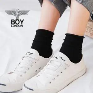 보이런던 여성 무압박 무지 돌돌이 중목 양말 6켤레