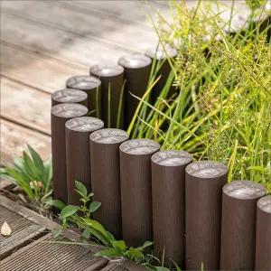 셀파스트 강화플라스틱 우드패턴 스파이크 연결식 정원 말뚝 테두리 34-041(2.3m)
