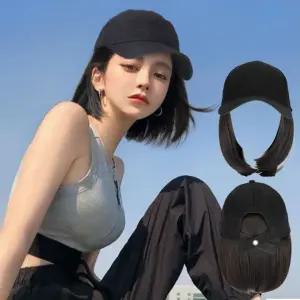 부분인모 모자가발 여성 모자 단발 수술가발 치료 스타일