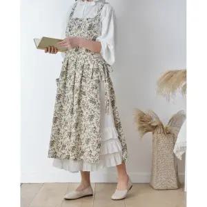 케이디코 꽃무늬 프릴 원피스 앞치마