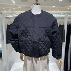 [밸리걸](마산점)퀼팅 라운드 집업 경량 패딩 816120