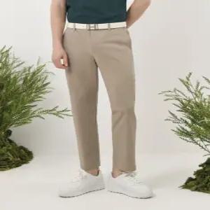 [헤지스 골프] [25SS] HUPA5B902I4 ONLINE EXCLUSIVE 베이지 남성 코튼혼방 캐주얼 팬