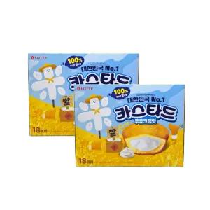 롯데웰푸드 100% 국내산쌀 카스타드 우유크림맛 414g x 2개