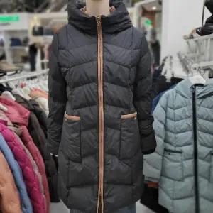 크로커다일레이디 DP01 배색포인트롱 배색디자인후드부착롱점퍼 CLEWDW107