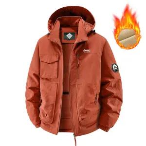 JEEP SPIRIT 남성 플리스 안감 작업 재킷 겨울 코트