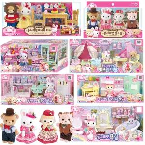 콩지래빗 수집인형 귀염뽀짝 콩지래빗 낮잠시간 아기방 수업시간 마이룸 슈퍼 요리시간