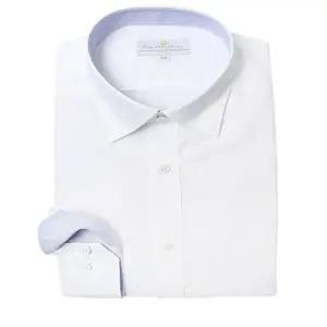 [카운테스마라] 면혼방 솔리드 카라배색 스냅버튼 슬림핏 긴팔셔츠