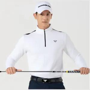 초겨울 가을 흰색 반집업 남성 긴팔 골프티 30대남자 70대남성 셔츠