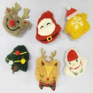 뽀글이 크리스마스 브로치 6종세트 (크리스마스캐릭터 뱃지)