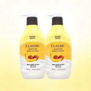 해피바스 촉촉한 바디로션 애플 바나나향 400ml 2개