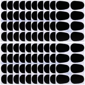 보아오 160개 0.8mm 두께의 색소폰 및 클라리넷 마우스피스 쿠션 색소폰 마우스피스 패치 패드 초보자를 위한 강력한 접착제로 두꺼운 고무 쿠션 - 블랙