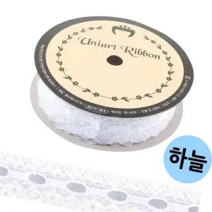 글샵 리본 공단 레이스 25MMX8M 하늘 만들기재료 공예 공예끈