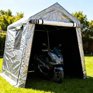 레드와이 조립식천막창고 6x8FT 다용도 캐노피 보관함 방수 야외 이동식 자전거 오토바이 창고