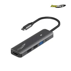 C타입 USB허브 5포트/허브/USB/포트/컴퓨터/PC/멀티/키보드/노트북/분배기/유에스비/PC용/다용도/사무실