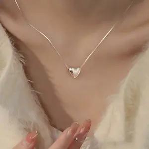 여자목걸이 14k하트 펜던트체인