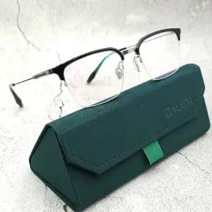 가벼운 초경량 나사없는 하금테 반무테 남자 안경 패션 사각 명품 티타늄안경테 TGL84