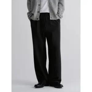 [에잇세컨즈] [매일슬랙스]기모 와이드핏 밴딩 슬랙스  블랙 (456Z21MMF5)