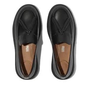 [백화점 매장정품] 핏플랍 [iQ-COMFF] 여성 태슬 레더 로퍼 - 올 블랙 FT59K2L025 데일리 세미캐쥬얼