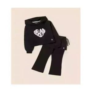 빈폴키즈 beanpolekids1 여아 하트 그래픽 포인트 상하 세트 블랙 BI5841G045