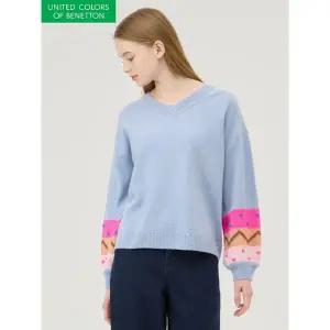 [하프클럽/베네통]벌룬 소매 도트 니트_BAKPA1611